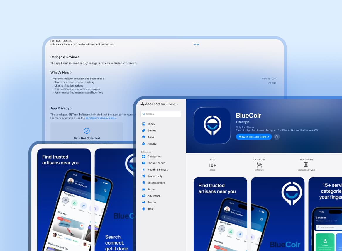 Bluecolr™ iOS project preview